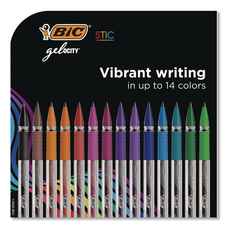 Gel-ocity STIC Gel Pen, Stick, Medium 0.7 mm, Randomly Selected Ink and Barrel Color Assortment, 14/Pack
