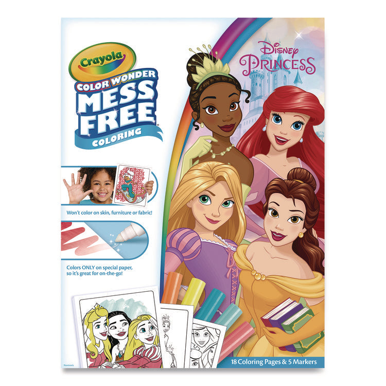 Disney Princess Color Wonder Kit, (18) Coloring Pages and (5) Markers