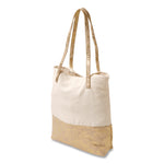 Deluxe Tote Bag, Large, Accommodates Laptops Up to 13", 14.25" x 4" x 16.25", Beige/Gold