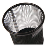 Metal Mesh Utensil Holder, 3.5" dia x 3.7"h, Black, 3/Pack