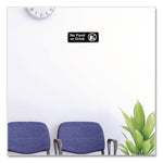 No Food or Drink Wall Sign, 9" x 3", Black Face, White Graphics, 3/Pack