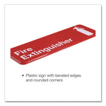 Fire Extinguisher Wall Sign, 9" x 3", Red Face, White Graphics, 3/Pack