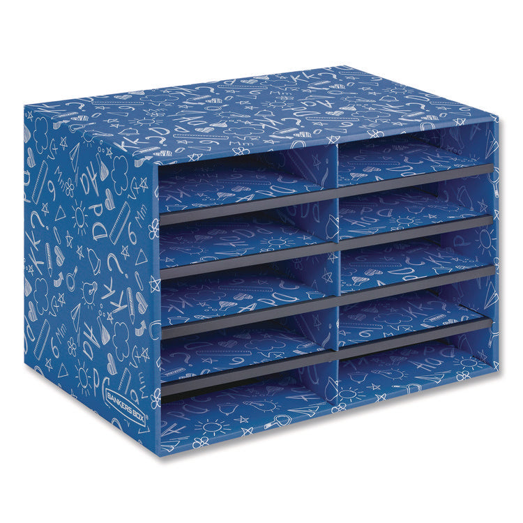 Classroom Collection Literature Sorter, 10 Sections, 19.5 x 12.27, Blue