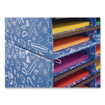 Classroom Collection Literature Sorter, 30 Sections, 28.5 x 12.37, Blue, 2/Carton