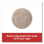 Custom Fit Felt Pads, 1.5" dia, Beige, 30/Pack