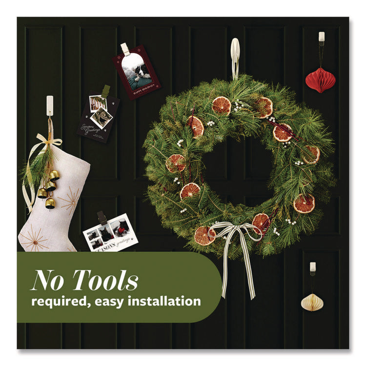 Limited Edition Hooks and Clips, Vanilla Bean, 3 lb Capacity, 2 Hooks, 8 Clips and 12 Strips/Pack