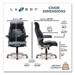 Meyer Bonded Leather Executive Chair, Supports Up to 275 lb, 19" x 22.75", Navy Seat, Navy/Back, Silver Base