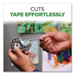 Stainless Steel Refillable Tape Dispenser with 2 Rolls 0.75" x 550" Tape