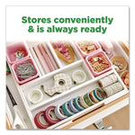 Stainless Steel Refillable Tape Dispenser with 2 Rolls 0.75" x 550" Tape