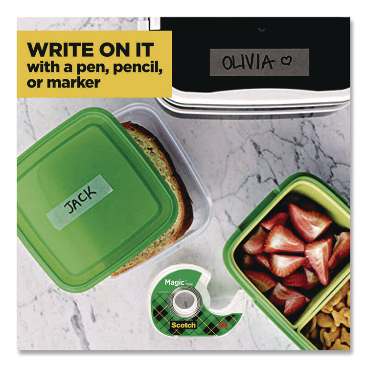 Magic Tape in Handheld Dispenser, 1" Core, 0.75" x 24.9 ft., Clear, 2/Pack