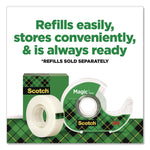 Magic Tape in Handheld Dispenser, 1" Core, 0.75" x 24.9 ft., Clear, 2/Pack