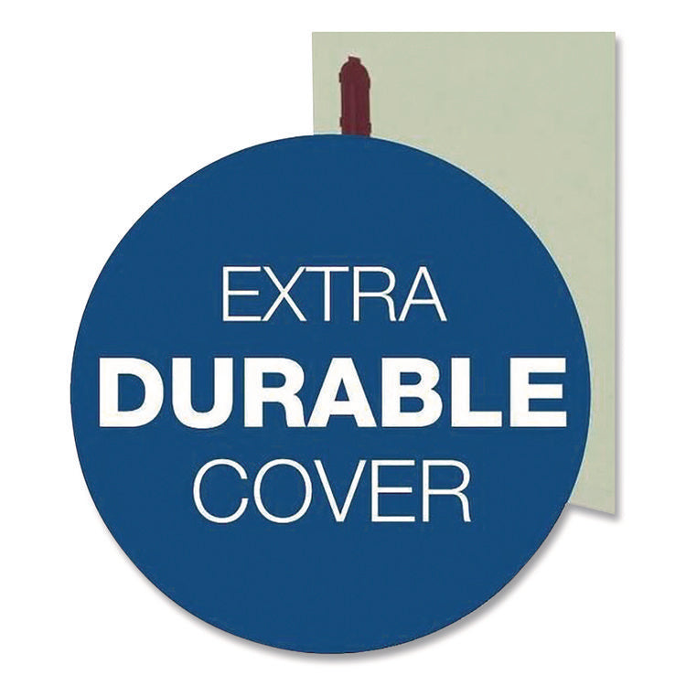 Colored Pressboard End Tab Fastener Folders, 2 Fasteners, Legal Size, Light Green Exterior, 25/Box