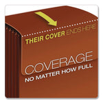 Extra-Wide Expanding Wallet, 5.25" Expansion, 1 Section, Flap/Elastic Cord Closure, Letter Size, Redrope, 10/Box