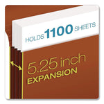 Extra-Wide Expanding Wallet, 5.25" Expansion, 1 Section, Flap/Elastic Cord Closure, Letter Size, Redrope, 10/Box