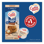 Plant-Based Almond Milk Non-Dairy Liquid Creamer Singles, Natural Vanilla, 0.38 oz Mini Cups, 200/Carton