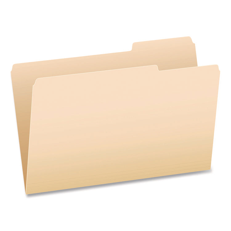 Standard Manila File Folders, 1/3-Cut Tabs: Left Position, Legal Size, Manila, 100/Box