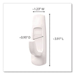 General Purpose Hooks, Large, Plastic, White, 5 lb Capacity, 12 Hooks and 18 Strips/Pack