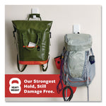 X-Large Utility Hooks, Plastic, White, 15 lb Capacity, 1 Hook and 4 Strips