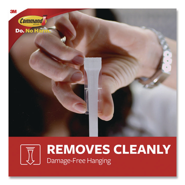 X-Large Utility Hooks, Plastic, White, 15 lb Capacity, 1 Hook and 4 Strips