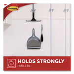 General Purpose Wire Hooks, Medium, Metal, White, 2 lb Capacity, 16 Hooks and 20 Strips/Pack