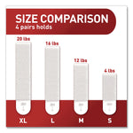 Picture Hanging Strips, X-Large, Removable, Holds up to 20 lbs per 4 Strips, White, 16 Pairs/Pack