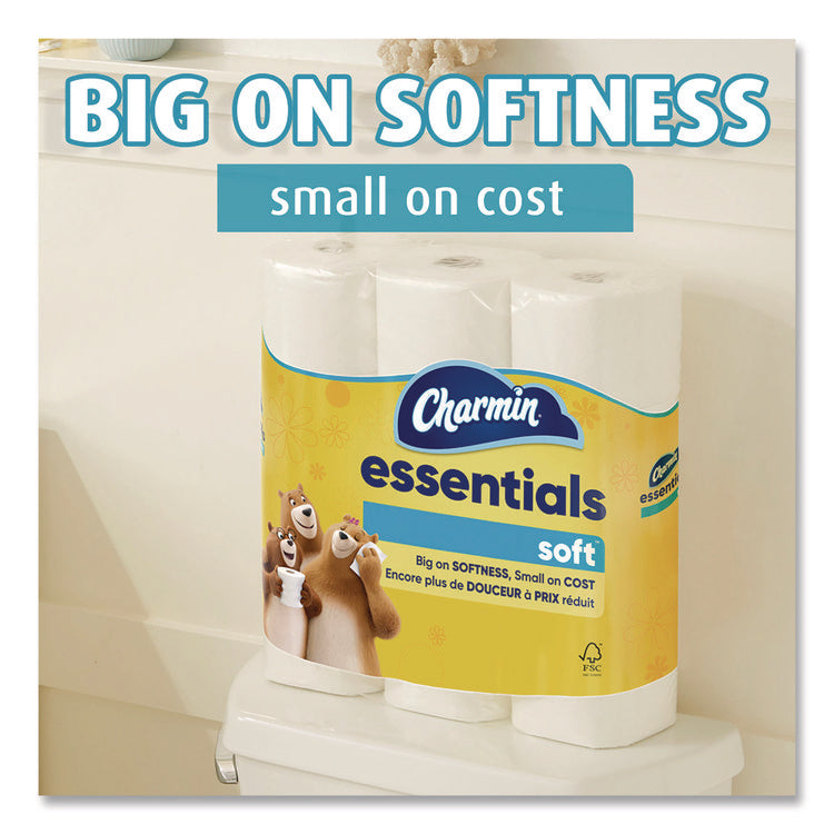 Essentials Soft Bathroom Tissue, Septic Safe, 2-Ply, White, 330 Sheets/Roll, 9 Rolls/Pack, 4 Packs/Carton