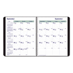 Plan and Link Monthly Planner, 9.25 x 7.25, Black Distressed Faux Leather Cover, 16-Month: Sept 2024 to Dec 2025