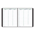 Plan and Link Monthly Planner, 9.25 x 7.25, Black Distressed Faux Leather Cover, 16-Month: Sept 2024 to Dec 2025