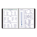 Plan and Link Monthly Planner, 9.25 x 7.25, Black Distressed Faux Leather Cover, 16-Month: Sept 2024 to Dec 2025