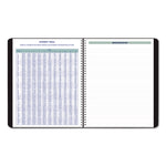 Plan and Link Monthly Planner, 9.25 x 7.25, Black Distressed Faux Leather Cover, 16-Month: Sept 2024 to Dec 2025