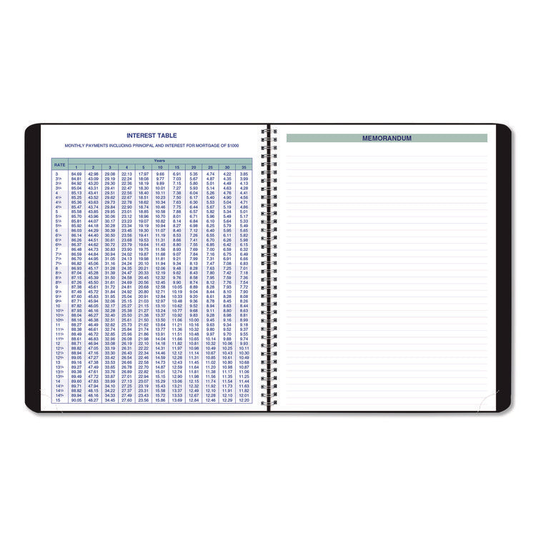 Plan and Link Monthly Planner, 9.25 x 7.25, Black Distressed Faux Leather Cover, 16-Month: Sept 2024 to Dec 2025