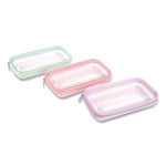 Pencil Pouch, 9.25 x 5.12 x 2.17, Clear/Randomly Assorted Color