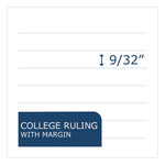 Signature Collection Spiralbound Composition Book, Medium/College Rule, Black Marble Cover, (70) 9.75 x 7 Sheets