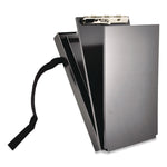 Recycled Aluminum Citation Holder Clipboard, 1/2" Capacity, Holds 6 x 11 Sheets, Black