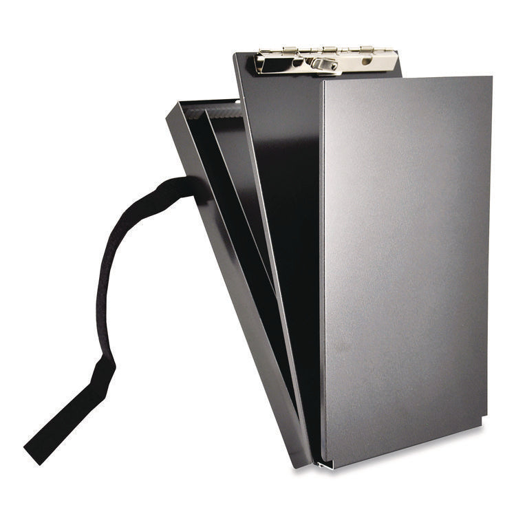 Recycled Aluminum Citation Holder Clipboard, 1/2" Capacity, Holds 6 x 11 Sheets, Black