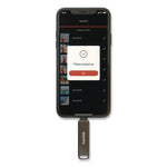 Dual Phone USB 3.2 Type-C/Lightning Flash Drive, 256 GB, Black