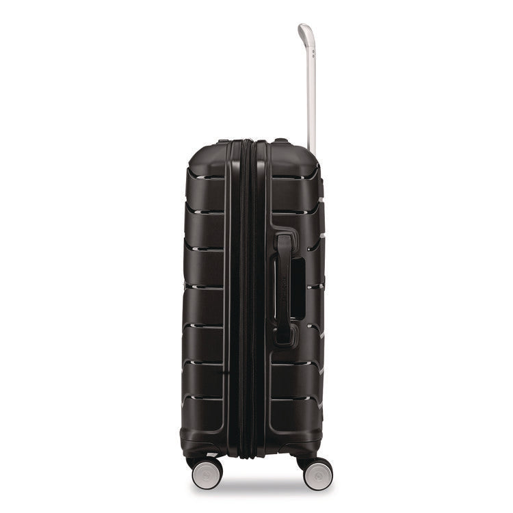 Freeform Hard Side Carry-On Suitcase, Four-Wheeled Spinner, 15.25 x 10 x 21.25, Black