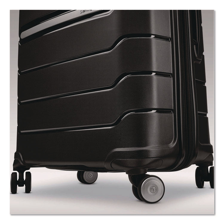 Freeform Hard Side Carry-On Suitcase, Four-Wheeled Spinner, 15.25 x 10 x 21.25, Black