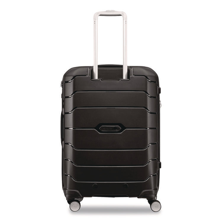 Freeform Hard Side Carry-On Suitcase, Four-Wheeled Spinner, 19.6 x 13.4 x 27.95, Black