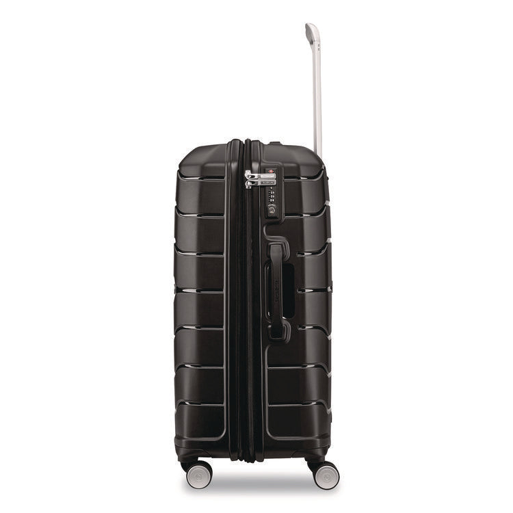 Freeform Hard Side Carry-On Suitcase, Four-Wheeled Spinner, 19.6 x 13.4 x 27.95, Black