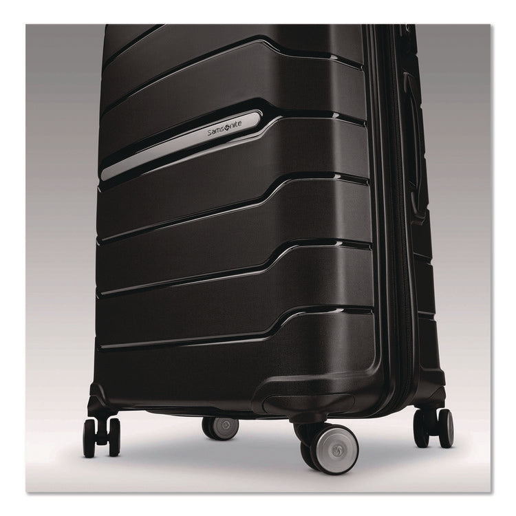 Freeform Hard Side Carry-On Suitcase, Four-Wheeled Spinner, 19.6 x 13.4 x 27.95, Black