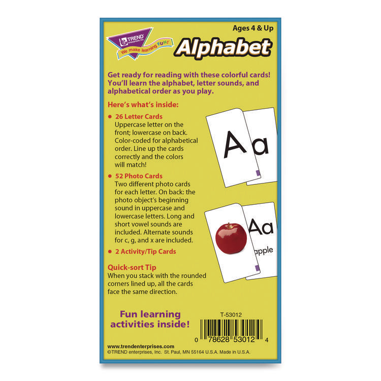 ESL and ELL Resources Alphabet Flash Cards, 3" x 3", Multicolor, 80 Cards/Set