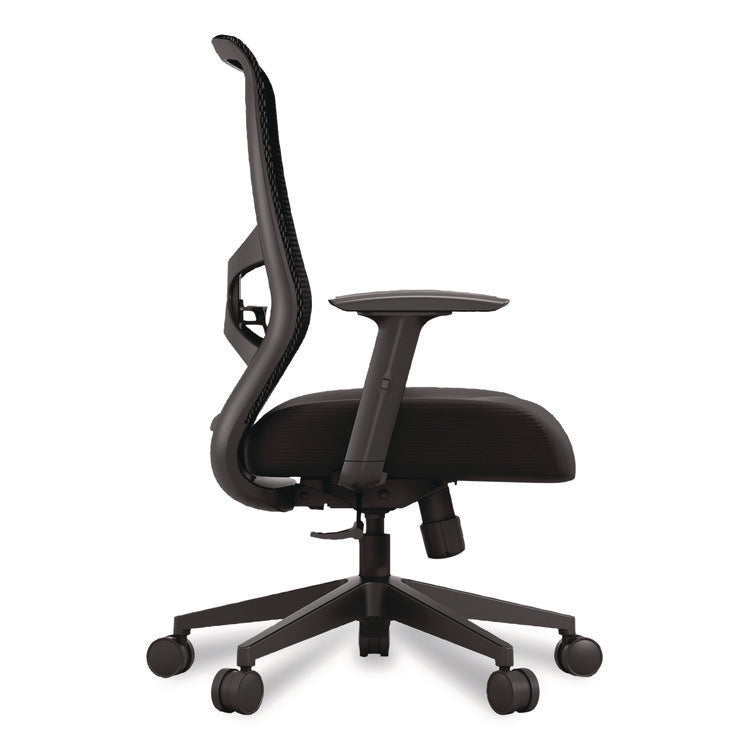 ProTask Executive Task Chair, Supports Up to 275 lb, 19.06" to 22.44" Seat Height, Black Seat/Back, Black Base