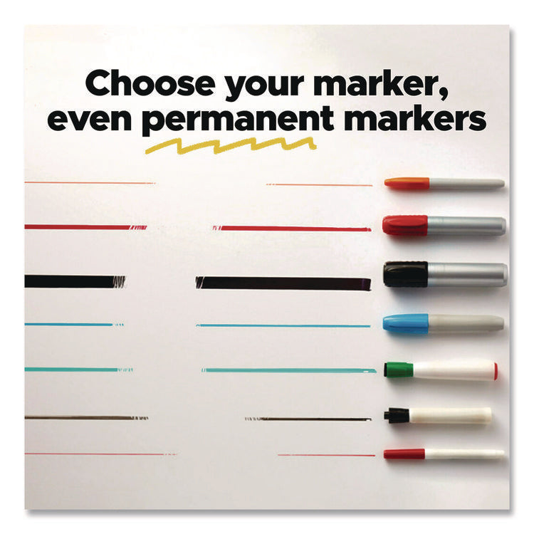 Easy-Erase Whiteboard Sheets, Plastic Surface, 9.1 x 9.1, White, 2/Pack