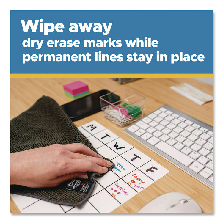 Easy-Erase Whiteboard Sheets, Plastic Surface, 9.1 x 9.1, White, 2/Pack