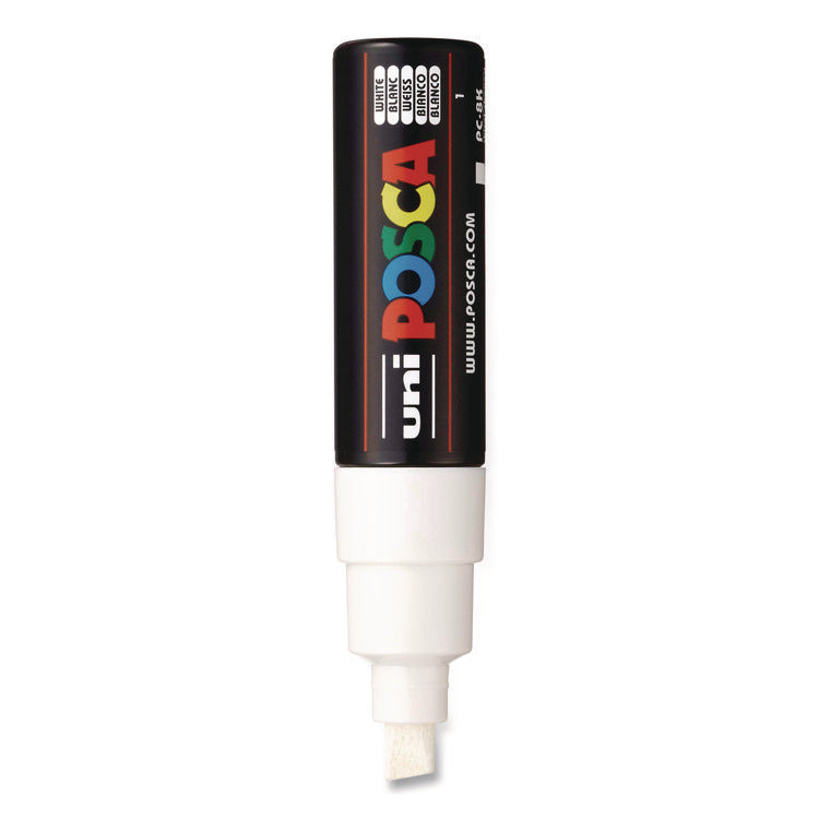 Water-Based Paint Markers, Broad Chisel Tip, White