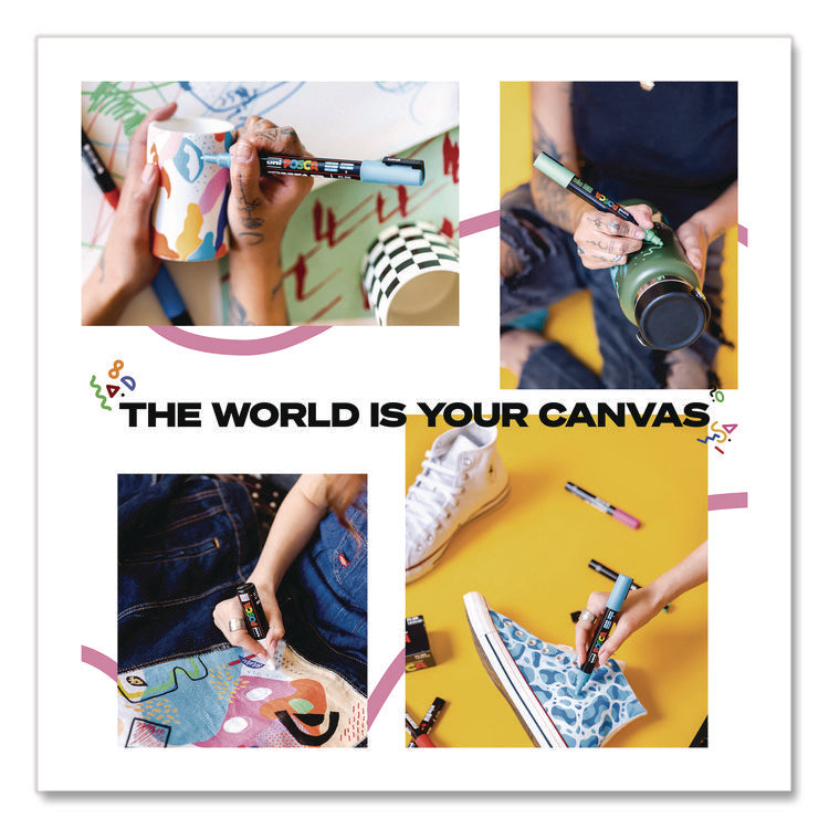 Water-Based Paint Markers, Broad Chisel Tip, White