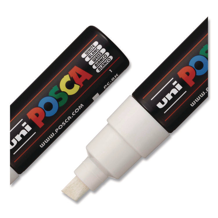 Water-Based Paint Markers, Broad Chisel Tip, White