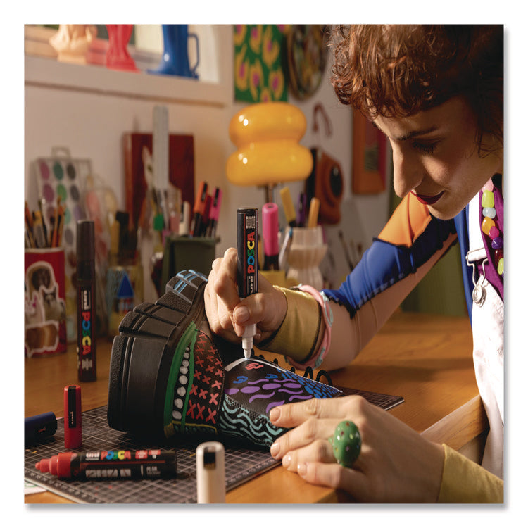 Water-Based Paint Markers, Broad Chisel Tip, White