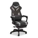Vomax Bonded Leather Gaming Chair, Supports Up to 275 lb, 18.5" to 22.2" Seat Height, Black/Gray Back/Seat, Black Base